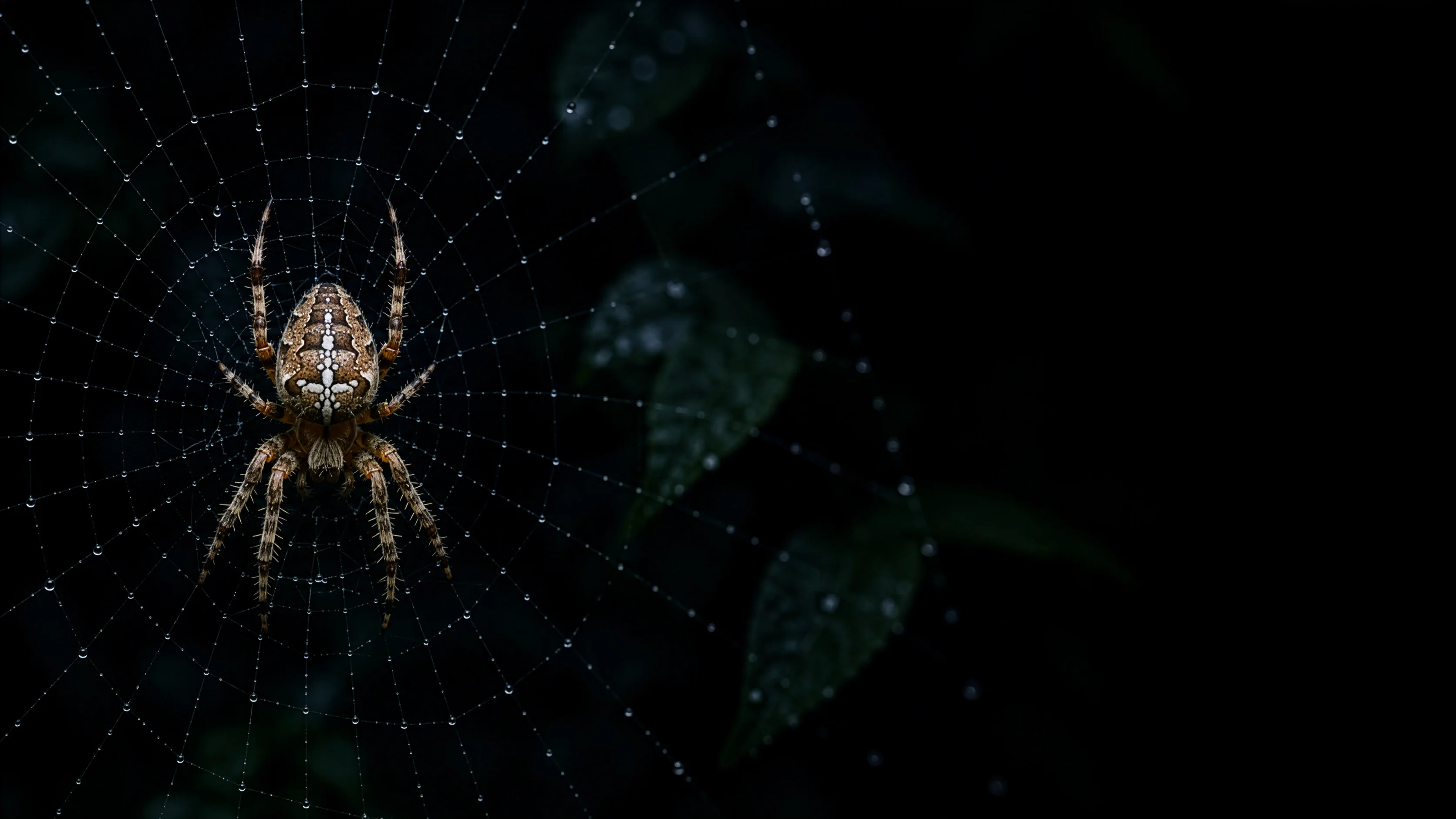 Gartenkreuzspinne im Netz