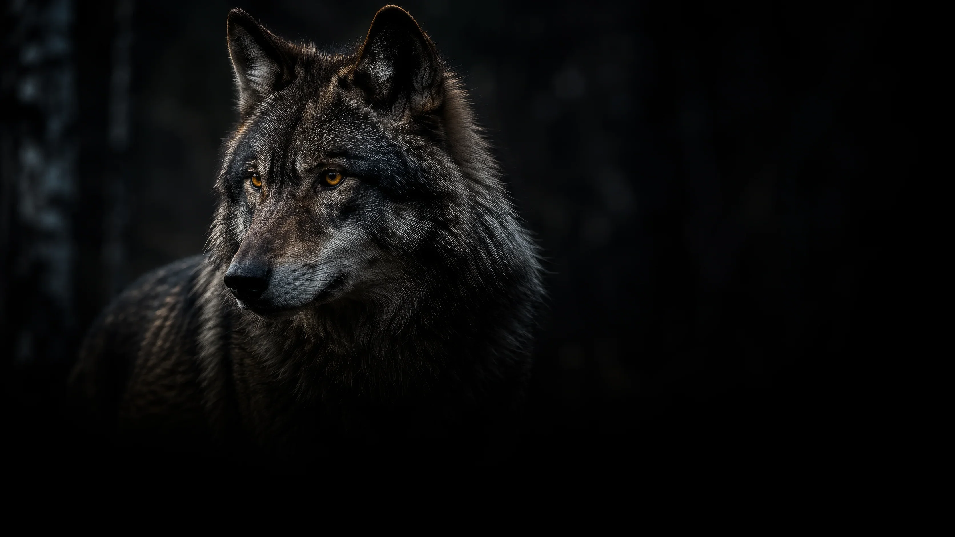 Wolf im Schweizer Bergwald